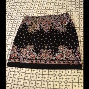 Talbots navy printed skirt size 16w